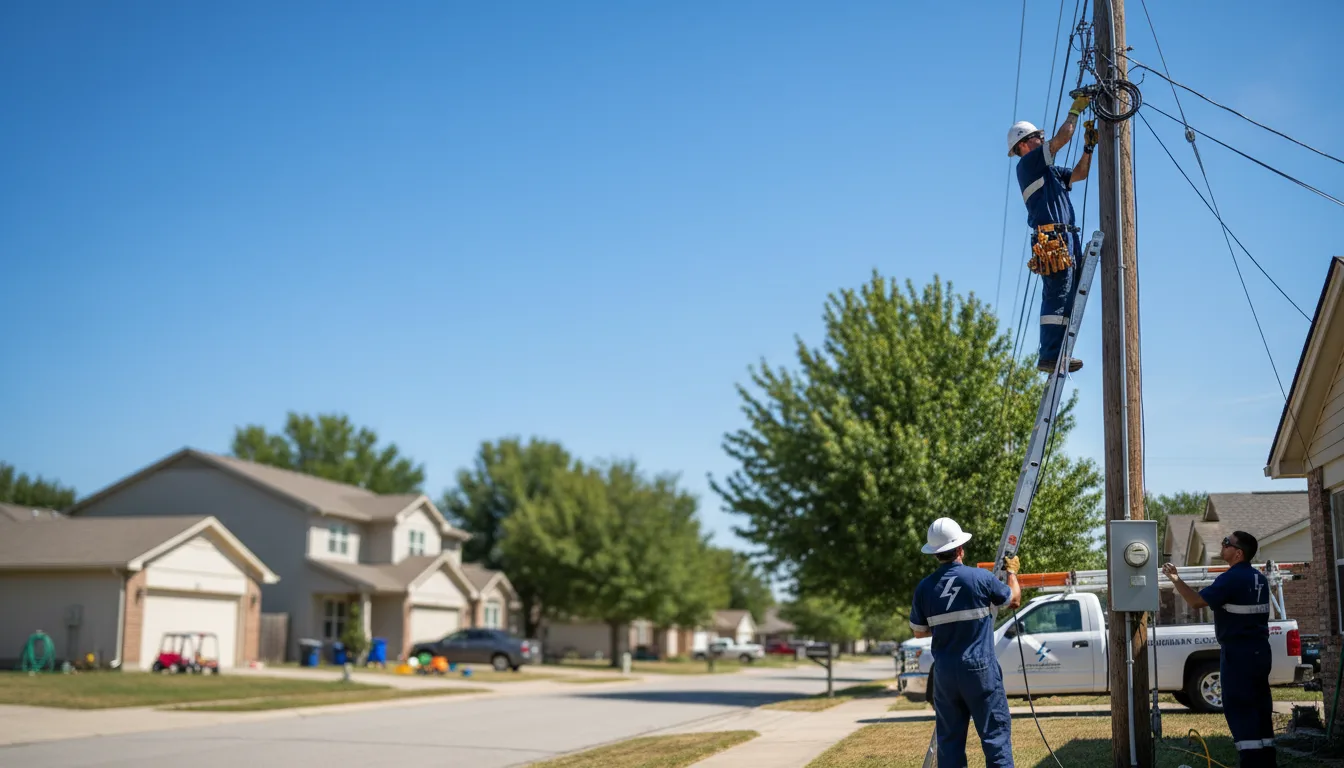 Residential electrician providing installation services in Newark, TX